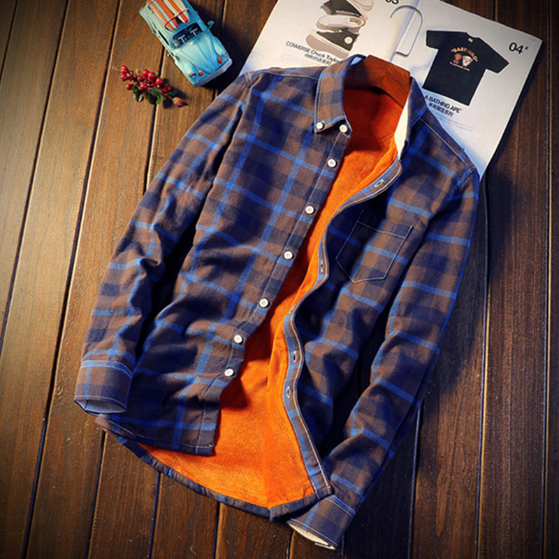 Camisa Masculina  Men Plaid Fl - огляд і ціна Flannel Shirt Lined